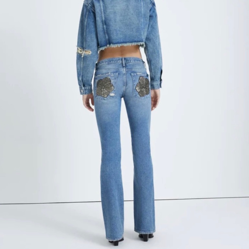 🖤NWT🖤 7 FOR ALL MANKIND Maribel Original Bootcut Beaded Flower